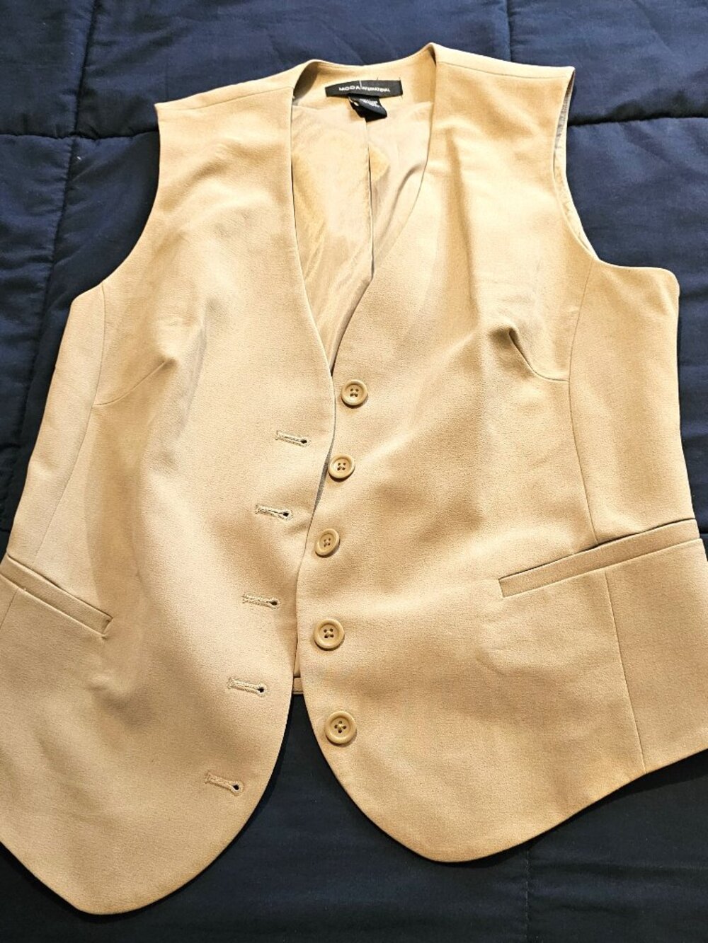 Beige Vest Moda International Sz 12